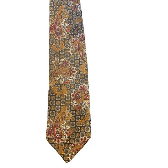 Pierre Balmain Multicolored Patterned Silk Necktie - Picture 3 of 6